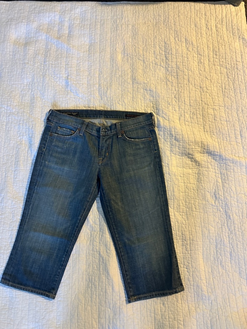 Citizens Of Humanity Mid Blue Denim Bermudas
